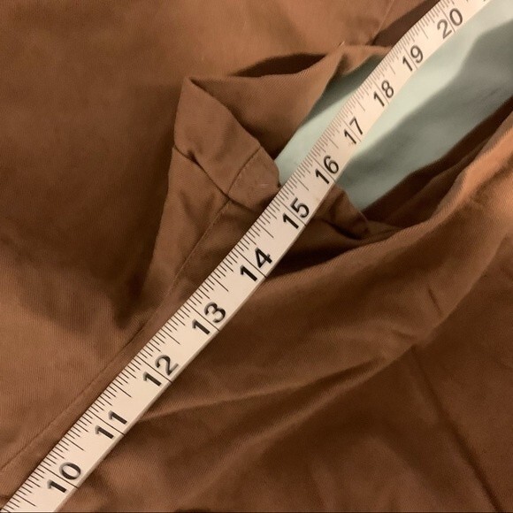 Vintage Roo Crossing size 14 Brown Paper Bag Ankle Length Pants 100% Cotton - Picture 9 of 12